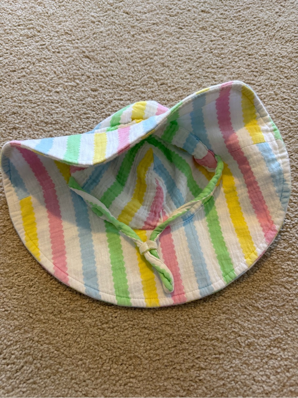 Angel Dear Organic Muslin Wide Brim Baby Sun Hat 6-12M